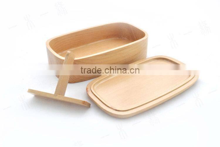 Eco-friendly Wooden Lunch Box Lunch Tray with Lid Divided tray with Lid