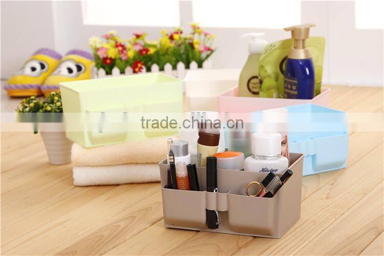 Hot Sale Cute Plastic Office Desktop Storage Boxes Makeup Organizer Storage Box