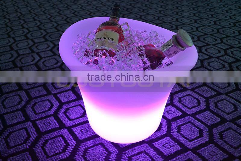 led light glowing win bucket/led ice bucket /led illuminated ice wine bucket