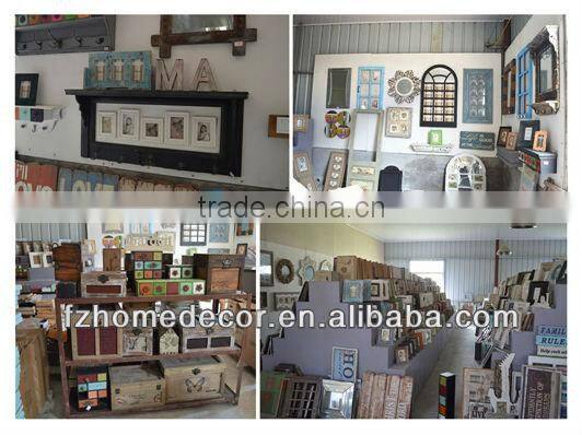 2016 new style antique wooden mirror frame with paper printing