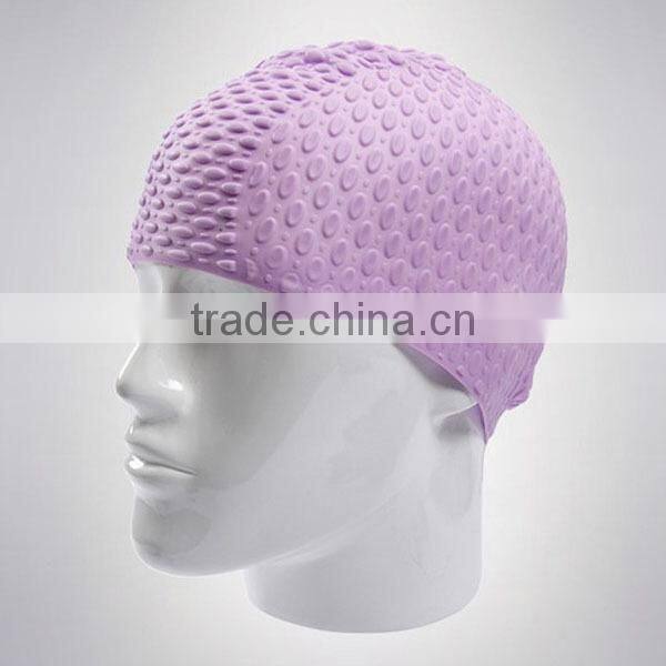 Hot! Fashionable silicone swimming cap for long hair