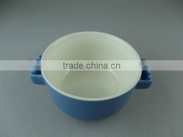 Stocklot glazed porcelain cookware/tureen with handles