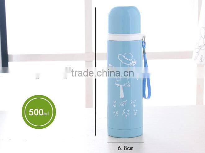 Supply Creative fashion Cartoon Stainless steel thermos cup / cold insulation Cup (500ml)