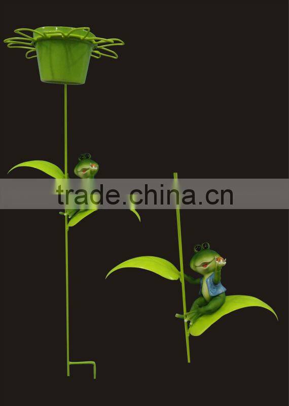 2014 new design cute cartoon boy reading with flower planter ceramic pot garden decoration