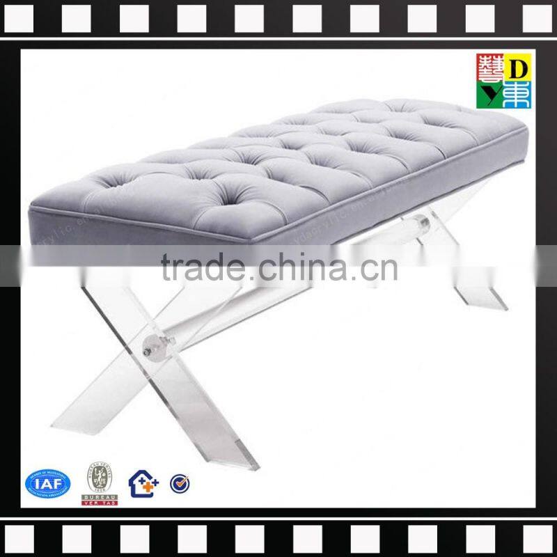 Custom design acrylic chair with cushion top selling clear acrylic resin chair from china manufacturer