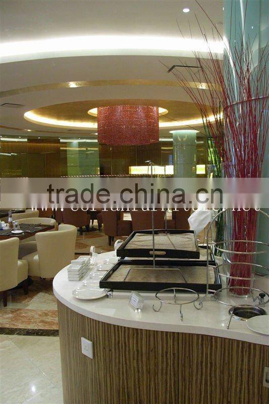 Design new stylish custom sized solid surface top design hotel buffet