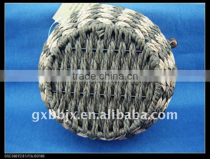 Brown round paper rope hobby craft box