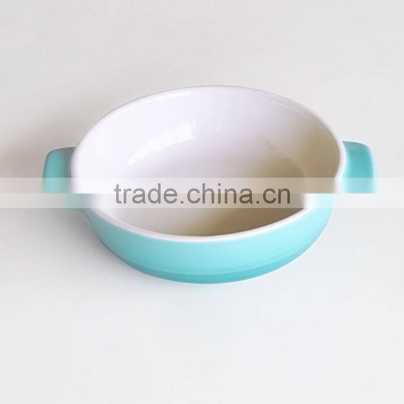 round shape ceramic butter dishes with solid color
