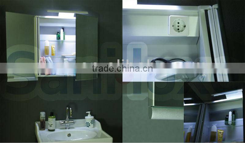 Bathroom mirror cabinet with light