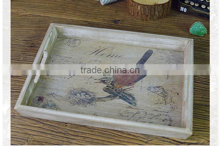 Rural printing Wooden Serving Trays