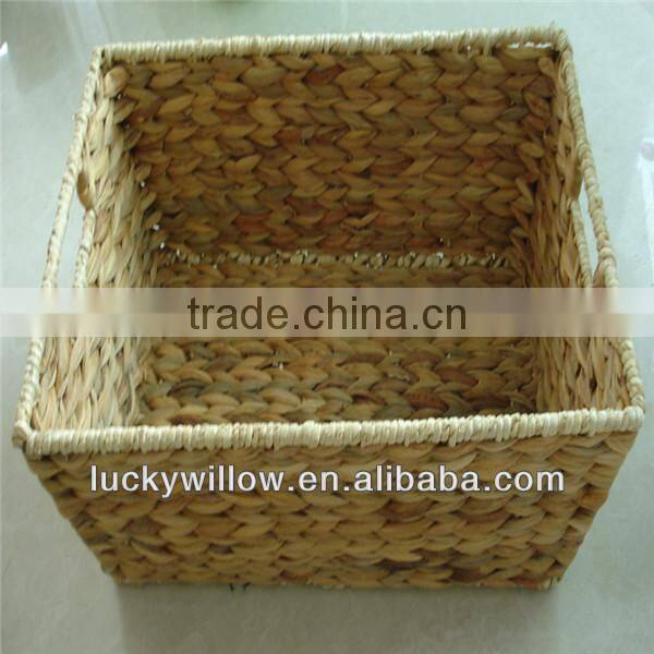 3pcs rectangle seagrass storage basket for garden