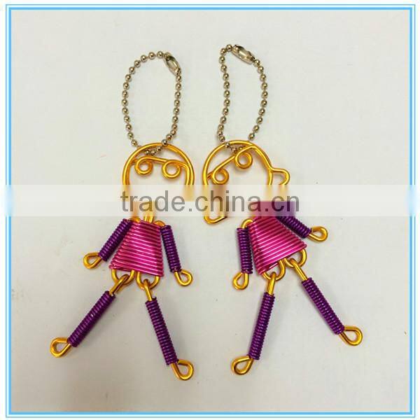 Wholesale good quality handmade beautiful couples sexy girl and boy metal pendant key chains