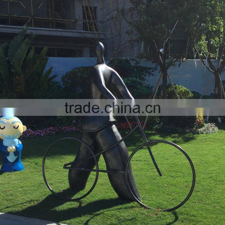 Bronze FRP rider sculpture statue