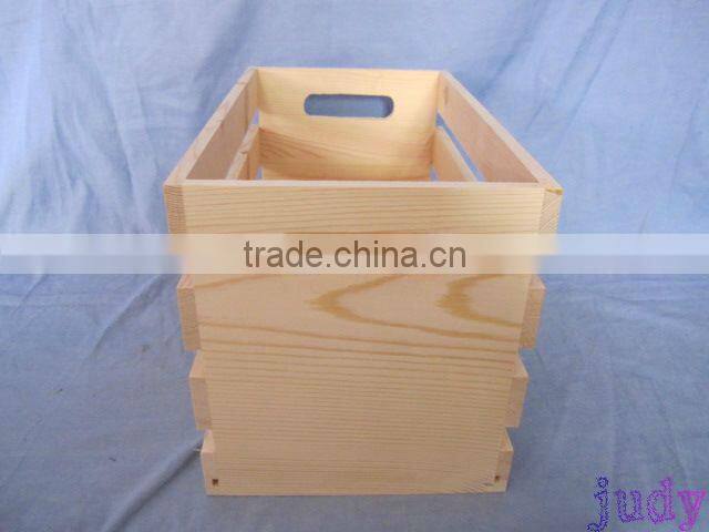 Nature color pine wood crates wholesale