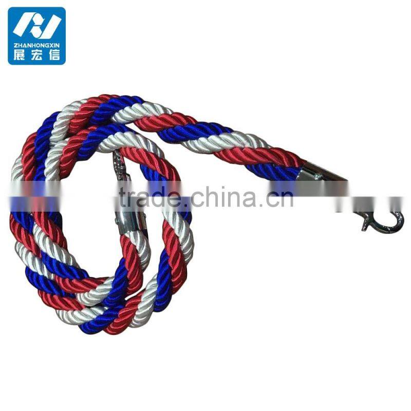 8ft polyester twisted rope with stainless steel hook