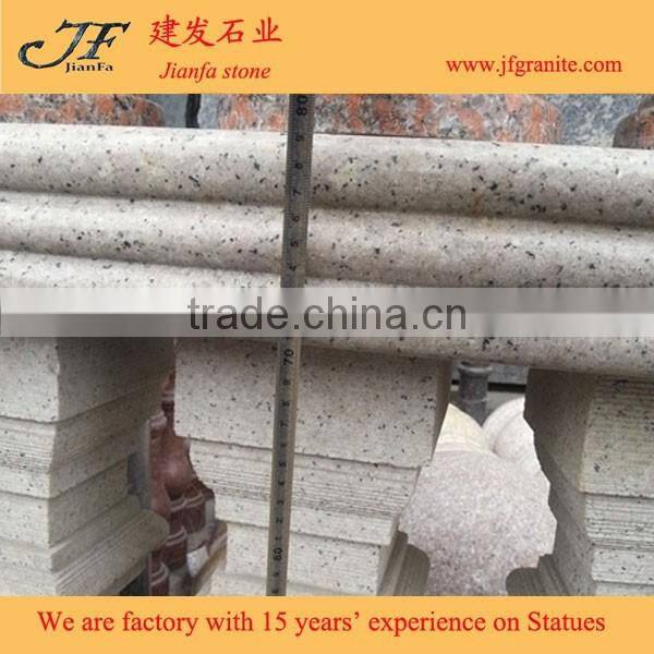 China Shrimp Pink Granite Stone Exterior Stair Handrail
