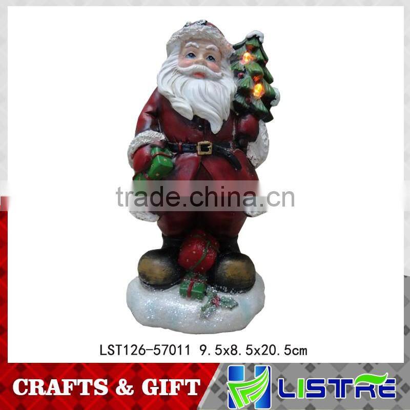 Resin Christmas Santa Claus Figurines for Christmas Ornaments