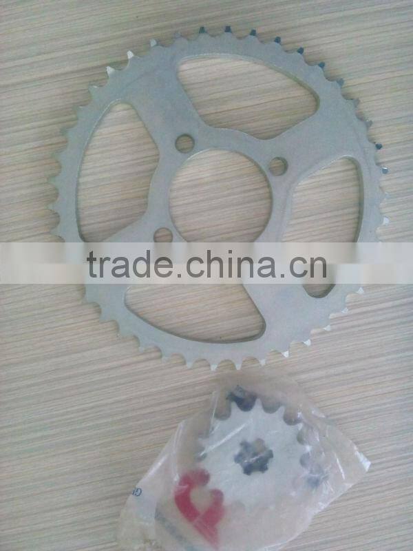 r15 chain sprocket/wave 100 sprocket and chain sets/motorcycle rubber track
