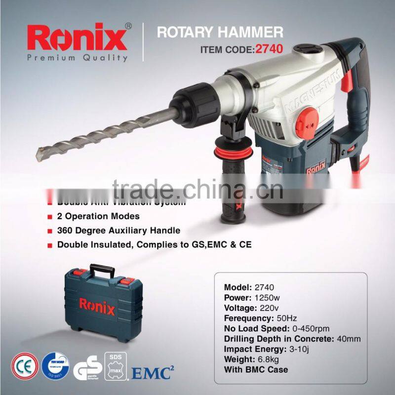 RONIX INDUSTRIAL LEVEL ROTARY HAMMER 40MM MODEL 2740