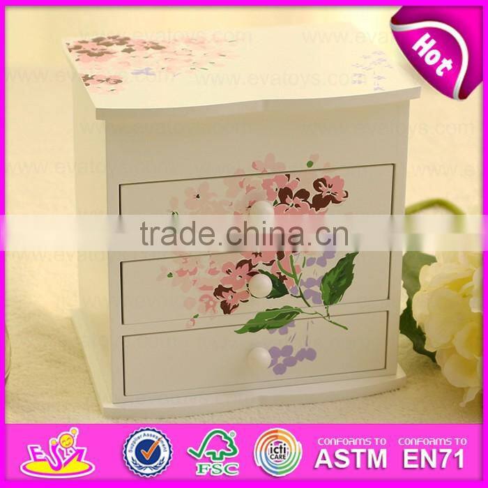 Handmade lovely wooden jewelry organizer W09E018-S