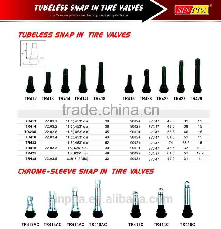 TR414C Tubeless Snap-in Tire Valve(Chrome Material)