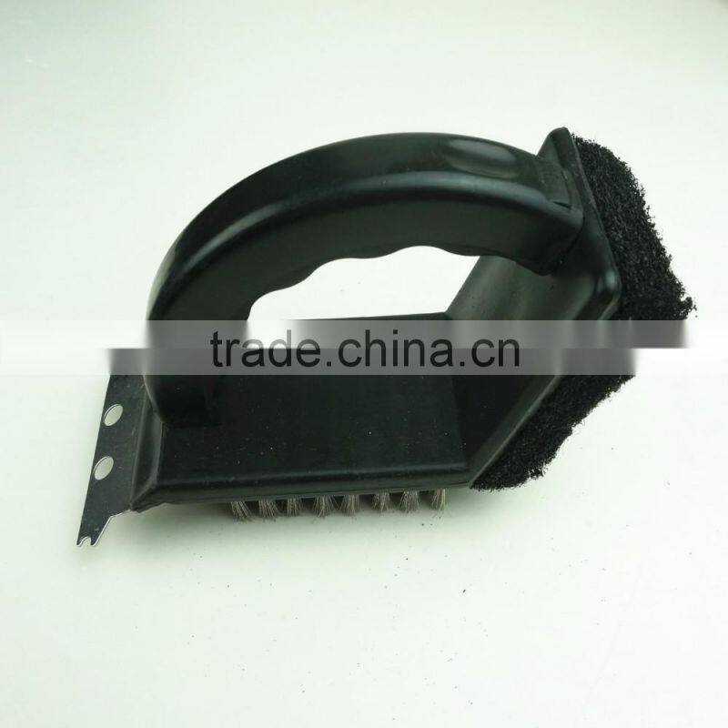 85011 2 Sided Grill Brush BBQ Cleaner Stainless Steel Edge