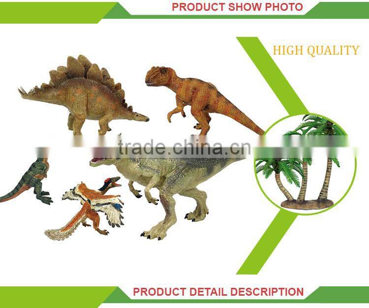 Good quality cartoon animal set toy soft dinosaur king games