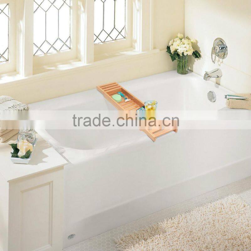 Bamboo Bathtub shower Caddy. Large Size Will Fit Most Tubs