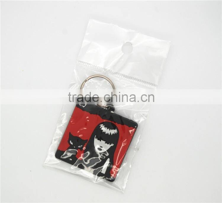 China manufacturer direct sale 2D PVC custom keychain maker