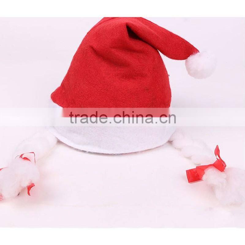 Low Price Christmas Hat With Wig And Santa Claus Cap/Hat For Gril