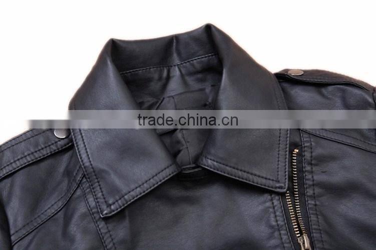 Womens Slim Biker Motorcycle PU Soft Leather Zipper Jacket Coat