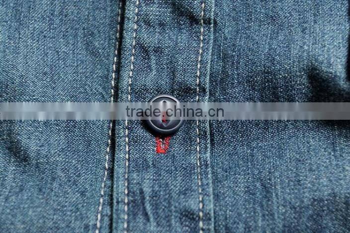 Men denim shirts, long sleeve shirt with embroidery, Men vintage denim shirt,washed denim shirts