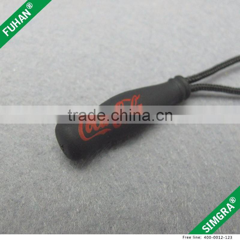 Popular Shape Brand Logo Durable PVC Zipper Sliders for Apparel