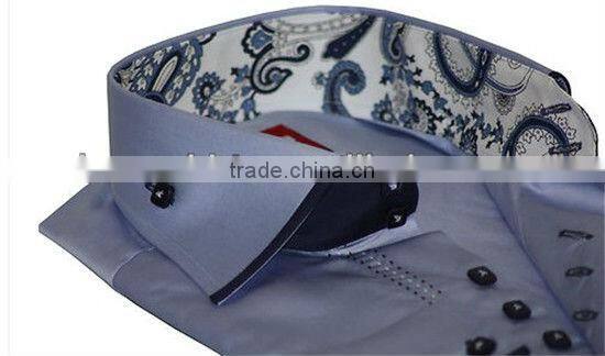 Luxury Formal casual mens shirts italian design shirts Custom designed collar/high collar shirt for man