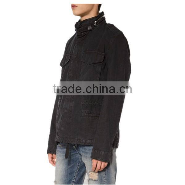 Men's Bomber Vintage Quilted Jacket with Mixed Color