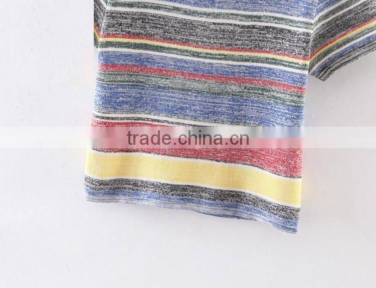 2016 newest customized combination striped color t shirts and caps