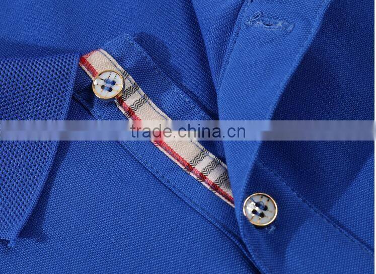 Cheap Price For Men's cotton Polo Shirt colloar with check liner design
