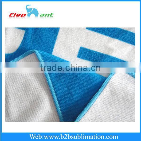 Solid color printing water absorbent reusable microfiber beach towel