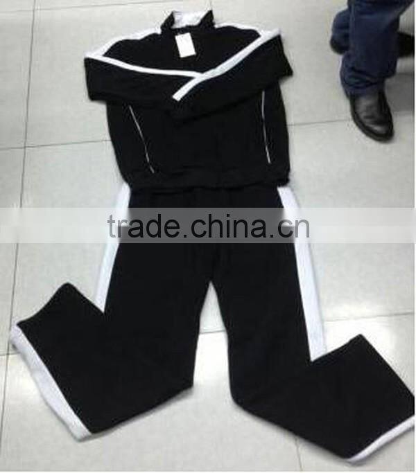 men two piece brushed fleece sportwear stock clothing