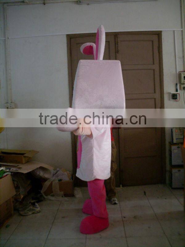 Square Head Rabbit Mascot Costume For Sale