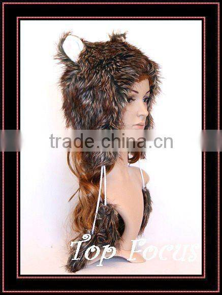2012 LADY'S NOVELTY FAUX FUR BEANIE CAT EARS