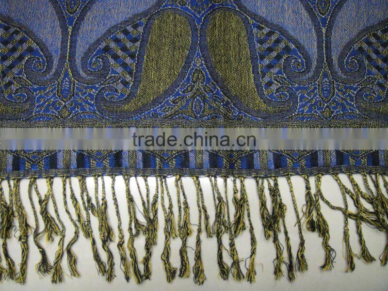 2017 wholesale factory China Yiwu France jacquard classic viscose paisley floral pashmina scarf for ladies