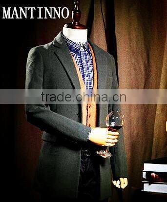 2014 autumn winter fashion single-breasted coat for men