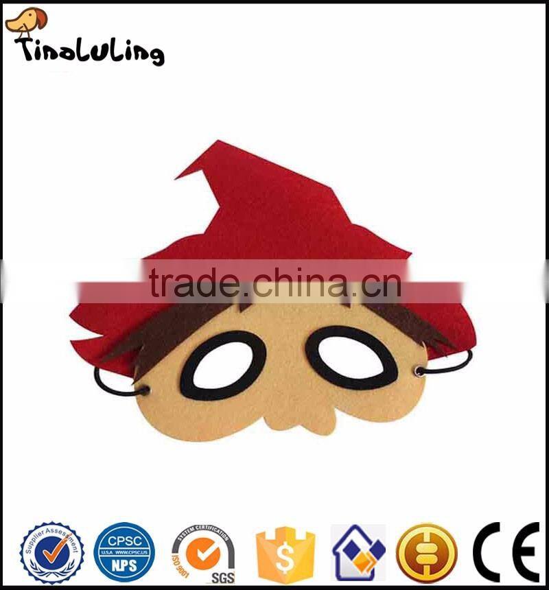 Very Cool colorful glasses felt kids mask with black elastic head band