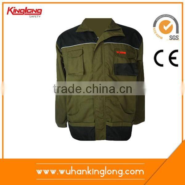 Protective workwear repairmens blue jacket for safety