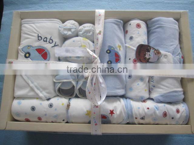Wholesale 100% Cotton Unisex New Born Baby 10Pcs Gift Set For 0-12M