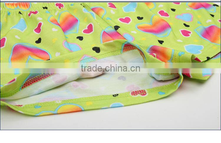 Summer 2pcs kids yellow green color pajamas,sleepwear