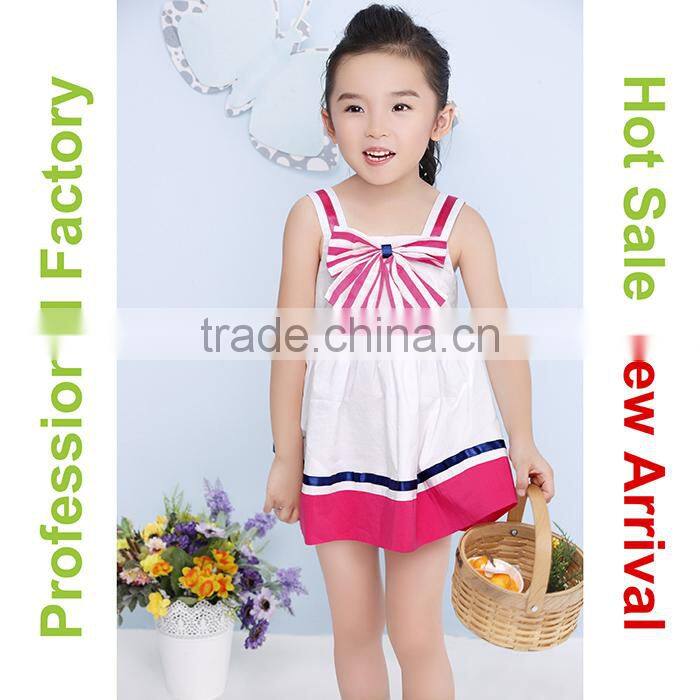 2015 new model pink flower girl dress with rabbit decoration