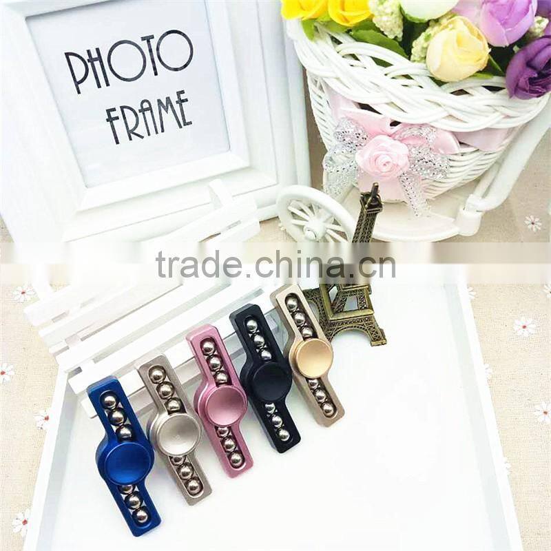 2017 popular light metal hand spinner LED fidget spinner toys