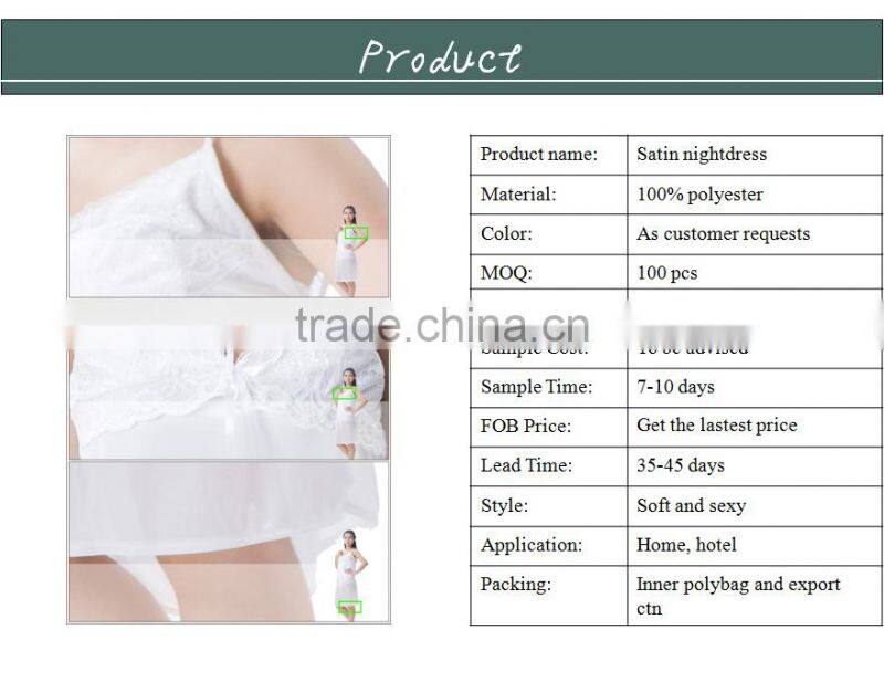 Mature Women Sexy Transparent Nighgown V-neck Dress